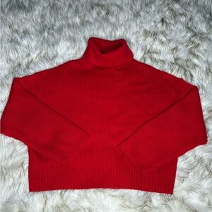 H&M Vibrant Red Turtleneck Sweater